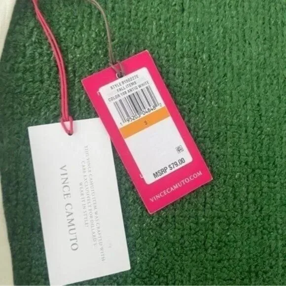 Vince Camuto Ivory Short Sleeve Knit Sweater Top Size S - Picture 12 of 12